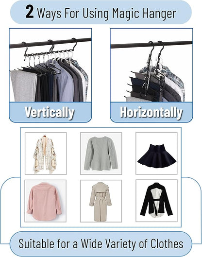 Mr. Pen- Space Saving Hangers for Clothes, Plastic Multi Clothes Hangers Space