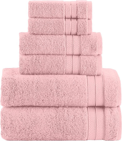Elegant Comfort Luxury 6-Piece Towel Set, Premium Soft 100% Turkish Cotton