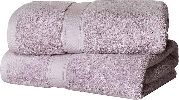 SUPERIOR Egyptian Cotton Pile Bath Towel Set of 2, Ultra Soft Luxury Towels