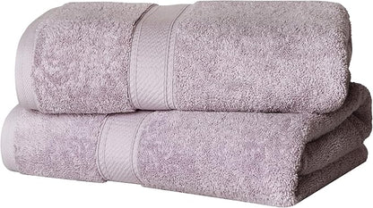 SUPERIOR Egyptian Cotton Pile Bath Towel Set of 2, Ultra Soft Luxury Towels