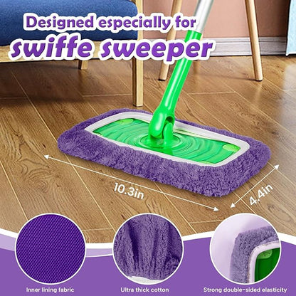 5 Pack Reusable Microfiber Mop Pads Compatible