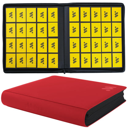 MORABTO Card Binder 20 Pocket,Trading Card Binder Holds up to 2000 Cards with 50 Sleeves,Zipper Card Holder Album Compatible with TCG Card/Game Cards/Sports Card