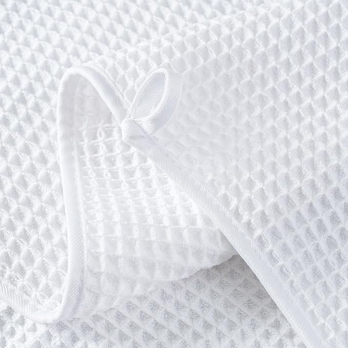 Microfiber Waffle Face Towels, 2 Pieces, Fast Drying, Lint Free 430 GSM