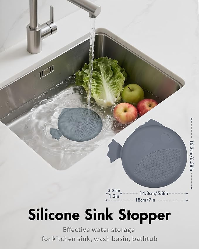 Revolutionary Kitchen Sink Drain Strainer & Sink Stopper/Patented Reversible