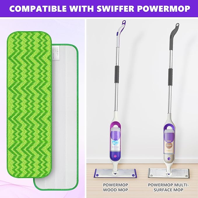 6 Pack Reusable Mop Pads Compatible