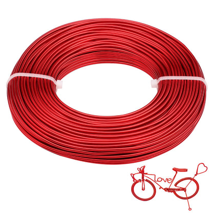 12 Gauge Aluminum Wire 100FT, 2mm Bendable Metal Anodized Aluminum Wire for Sculpting Jewelry Making Crafts Wreath Beading Floral(Red)
