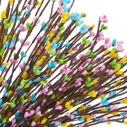 Juinte 20 Packs Easter Berry Garland Artificial Sprays Wire Spring Pip Berry Decorative Garland Picks Floral Pip Picks Stems for Easter Crafts Floral Arrangement Wreath Making
