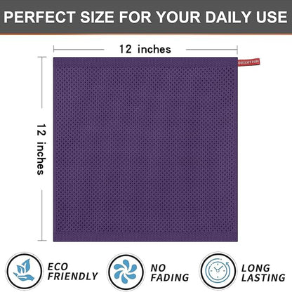 Kitinjoy 100% Cotton Kitchen Dish Cloths, 6 Pack Waffle Weave Ultra Soft