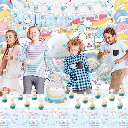 Birthday Party Decorations, Party Supplies Include Banner, Backdrop, latex Balloons, Hanging Swirls, Foil Balloon, Cake Cupcake Toppers, Tablecloth