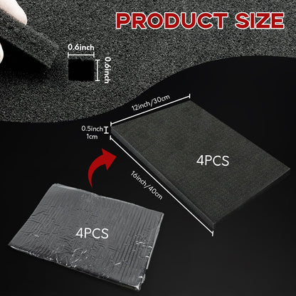 4 Pack Pick and Pluck Foam Sheets 16x12x0.5 Inch, Pre-Cut Grid Foam for Case Liner, Drawer Liner, Padding and Storage Protection