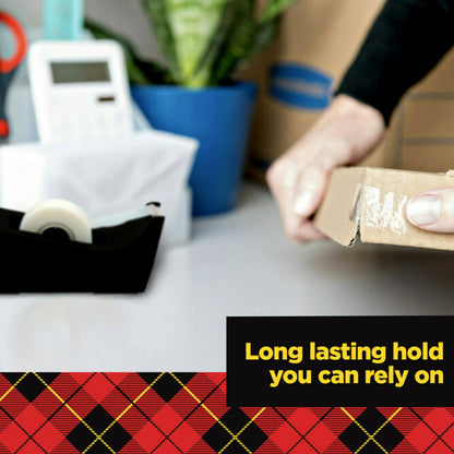Scotch Transparent Tape, Clear Tape Engineered for Office and Home Use, 3 Inche Core, 1 in x 2592 in, 3 Rolls