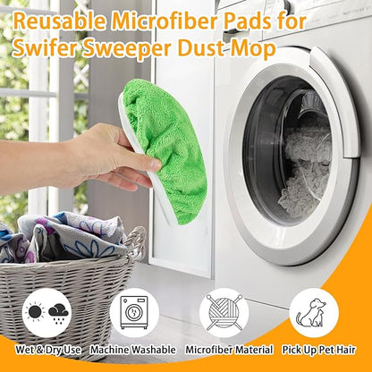 Reusable Dry Sweeping Cloths Microfiber Wet Mop Pads Compatible