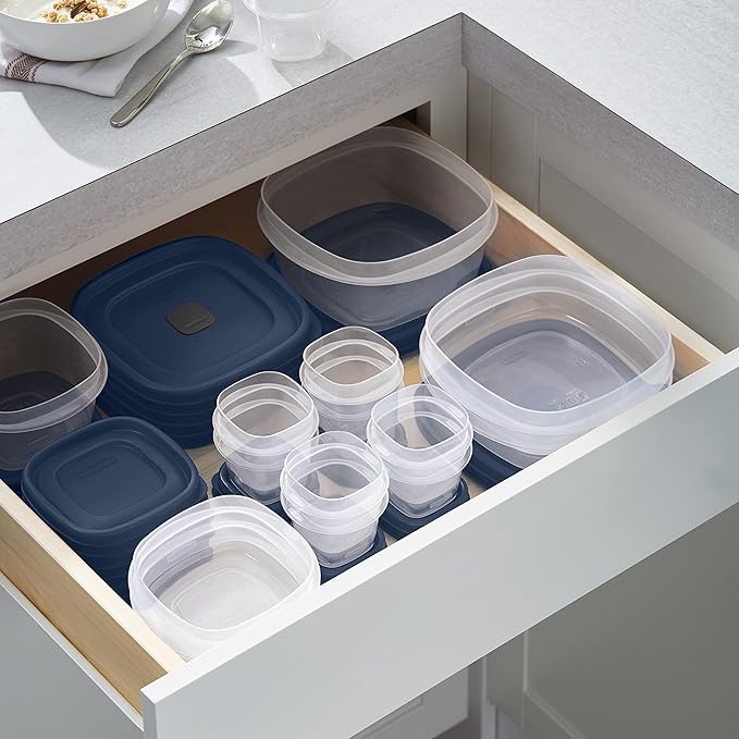 Rubbermaid EasyFindLids Food Storage Containers in Special-Edition Insignia Blue