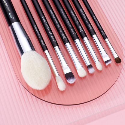 Jessup Brand 25pcs Professional Makeup Brush Set Beauty Cosmetic Foundation Powder Blusher Eyeshadow Blending Highlight Concealer Natural-Synthetic Hair Brushes Set (Pearl White/Silver)