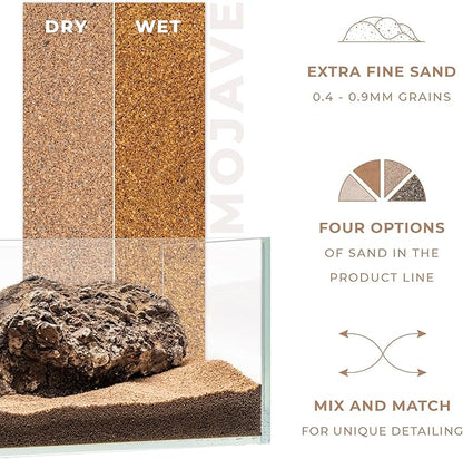 UNS Controsand - Mojave, 3L - Natural Freshwater 0.4-0.9mm Warm Sand for Aquascaping Planted Tanks - Aquarium, Terrarium, Paludarium Substrate for Betta, Shrimp, Fish, Jumping Spider, Turtle