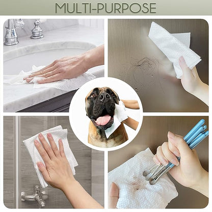 Disposable Face Towel Biodegradable Large Dry Face Wipes 240 Count/4 Box Extra