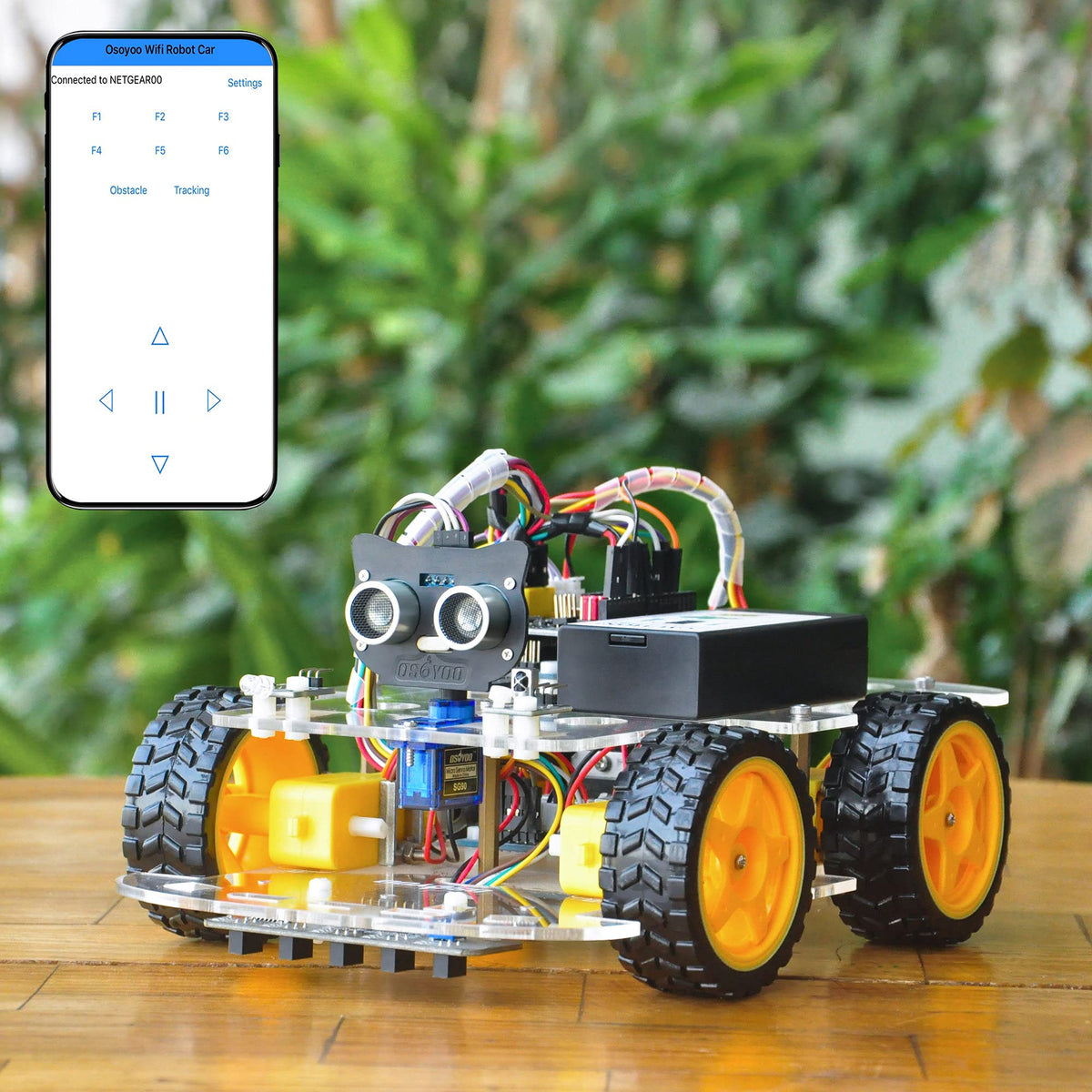 OSOYOO IoT Smart Robot Car Kit for Arduino – Classroom STEM Robotics Kit with WiFi & Bluetooth Control, Coding & Electronics Learning Platform for Schools