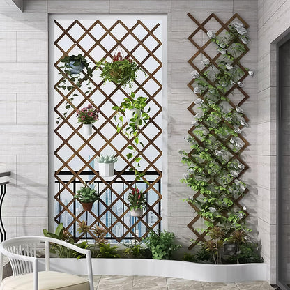 Expandable Garden Trellis, Trellis for Climbing Plants Outdoor, Wooden Lattice Fence Wall Panel Lattice Panels for Outside, for Climbing Plants Vine Ivy Rose Clematis (37" x 90", 1PC)