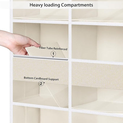Univivi 5-Shelf Fabric Door Storage Over Door Hanging Organizer