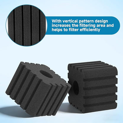 AQQA Aquarium Sponge Filter Replacement Sponges for AQ046-M (2Pack)