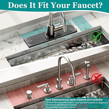 Stone Faucet Mat for Kitchen Sink