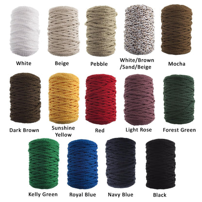 70yards x 6mm John Bead Forest Green Thermoplastic Nylon Braided Macrame Cord for DIY Craft Projects Wall Hanging, Plant Hangers