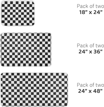 2 Pack Black Checkered Washable Pee Pads for Dogs, Checkered Reusable Dog Pee Pads, for Puppy Playpen, Crate, Whelping Box, Potty Training, Cute Aesthetic Absorbency, Leak-Proof Non-Slip