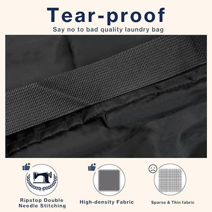 2-Pack Backpack Laundry Bags, Heavy Duty Laundry Bag Backpacks