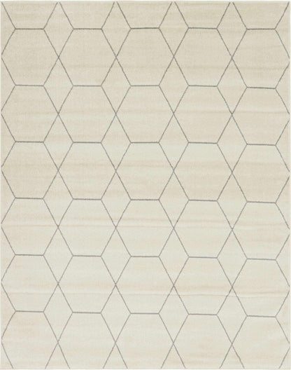 Unique Loom Trellis Frieze Collection Area Rug - Geometric (7' 10" x 10', Ivory/ Gray)