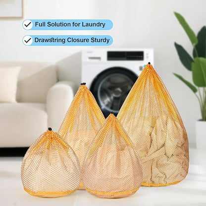 4Pcs Mesh Laundry Bags Washing Machine Mesh Wash Bags
