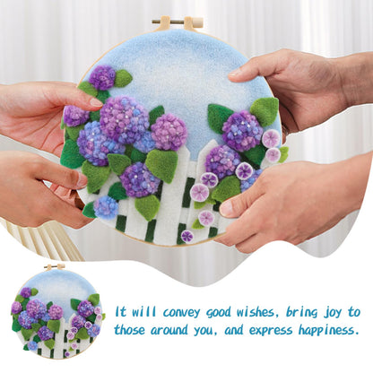 kgxulr Needle Felting Kit, Felt Painting Kit for Beginners, Felt Painting Set with Felting Needles,Needle Felting Pad, Felting Wool, Decorative Frame,DIY Instructions,Used for Home Decoration