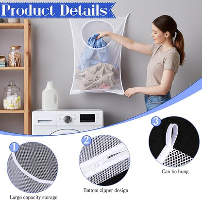 Hanging Laundry Hamper Bag, Breathable Mesh Laundry Hamper over the Door