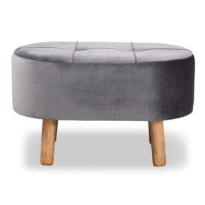 Baxton Studio Ottomans, Grey/Natural