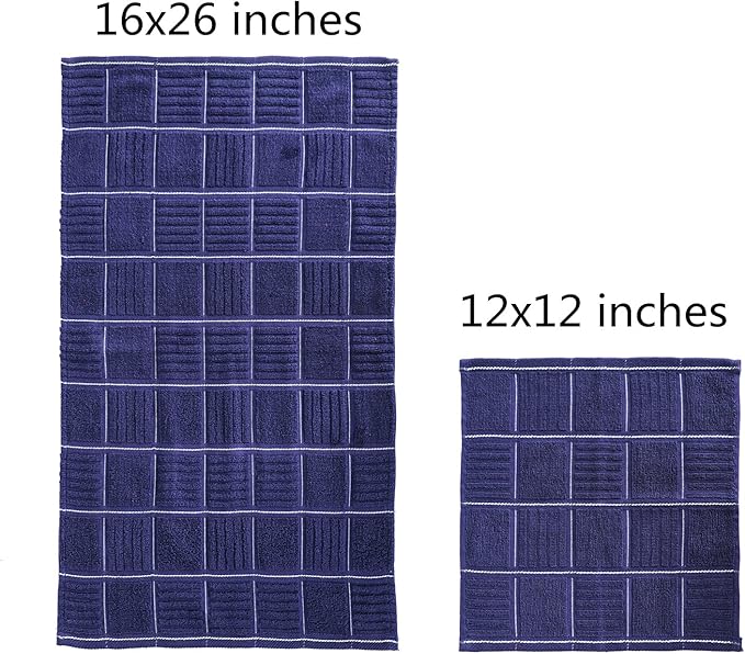 Glynniss Kitchen Towels and Dishcloths Set, Four Kitchen Dish Towels 16x26