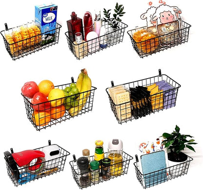 Joben Oligey 3 Set Hanging Wire Baskets, Wall Mount Fruit Basket, No Drilling