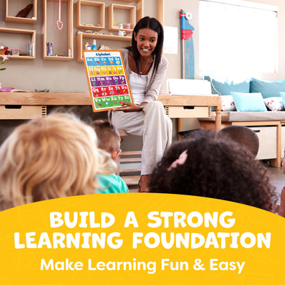 Classroom Educational Posters - 20pcs 16” x 11” - Teacher Classroom Must Haves Supplies Essentials - ABC Alphabet Poster School Supplies - Elementary Kindergarten Preschool Learning Activities