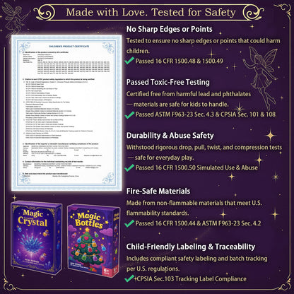 AMIZEY Potion Kits for Kids – 20 Bottles with Magic Growing Crystal, Arts and Crafts for Kids, Halloween & Christmas Decorations Gifts for Girls Boys 6 7 8 9 10 11 12 Year Old