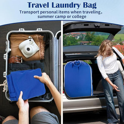 Laundry Bag with Handles & Drawstring Closure 27.6”Wx35"H, Thick Laundry Bag
