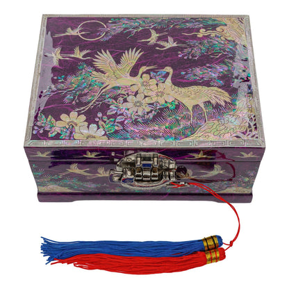 February Mountain Mother of Pearl Music Box for Women Traditional Korean Jewelry Box Unique Christmas Birthday Gifts for Women