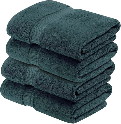 Superior Egyptian Cotton Pile Bath Towel Set of 4, Ultra Soft Luxury Towels