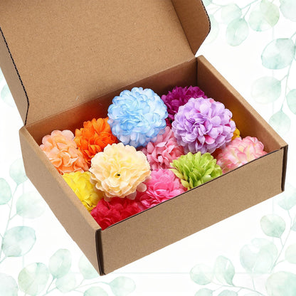 uxcell 12Pcs Floating Flowers for Centerpieces, 2"x2" Faux Flower Heads Artificial Hydrangea Blossom Heads for Home Decor Wedding Party Decoration DIY Craft Supplies, Yellow