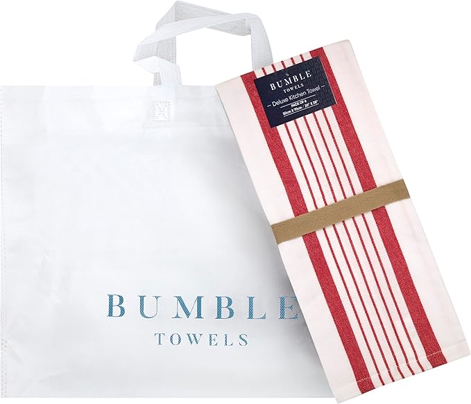 Premium Kitchen Towels | Large Cotton Dish Towels | Flat & Terry Highly