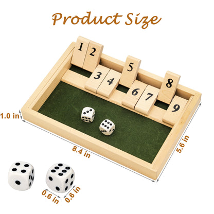 PHIELEY Alzheimers Products for Elderly, 9 Numbers Memory Games for Dementia Patients Seniors, Wooden Shut The Box Dementia Products for Elderly, Fidget Sensory Busy Board Gadgets Gifts Activities