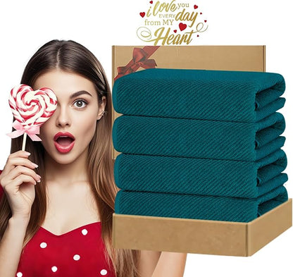 VOOVA & MOVAS Bath Towels Set of 4, Large 30" x 56"