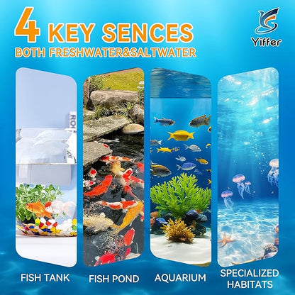 175-Count 8-Way Aquarium Test Strips with Ammonia-Accurate Test Ammonia,pH, Total Alkalinity, Carbonate, Hardness, Free Chlorine, Nitrate and Nitrite for Fish Tanks & Ponds