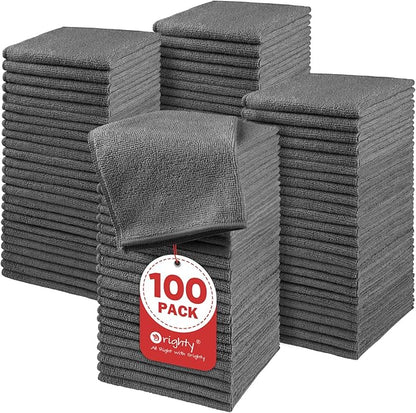 Orighty Microfiber Washcloths Bulk Towels Set 100 Pack, Highly Absorbent and
