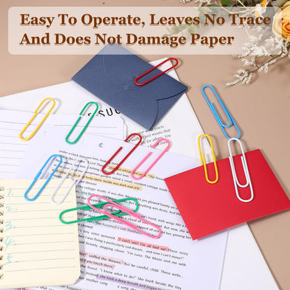 PATIKIL 40 Pcs Pin Shape Paper Clip, 3.1x0.6 Inch Large Pin Paper Clip Cute Metal Planner Bookmarks Decorative Clamps Holders for Document Office Home, Green