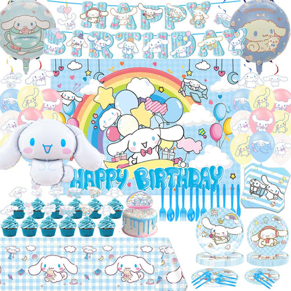 123 PCS Birthday Party Decorations - Happy Birthday Banner, Balloons, Tablecloth, Paper Tableware, Backdrop,Hanging Swirl for Adult Party Supplies