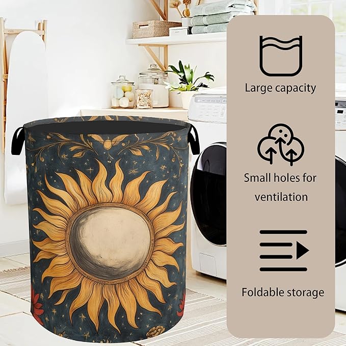Gothic Sun Large Clothes Hamper Bag