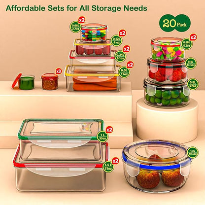 40 Pcs Food Storage Containers